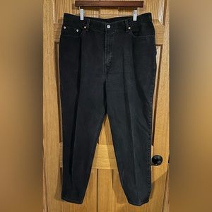 Vtg Levi’s 550 Women’s Size 20WM 39x29.5 Black Relaxed Fit Tapered Leg Jeans